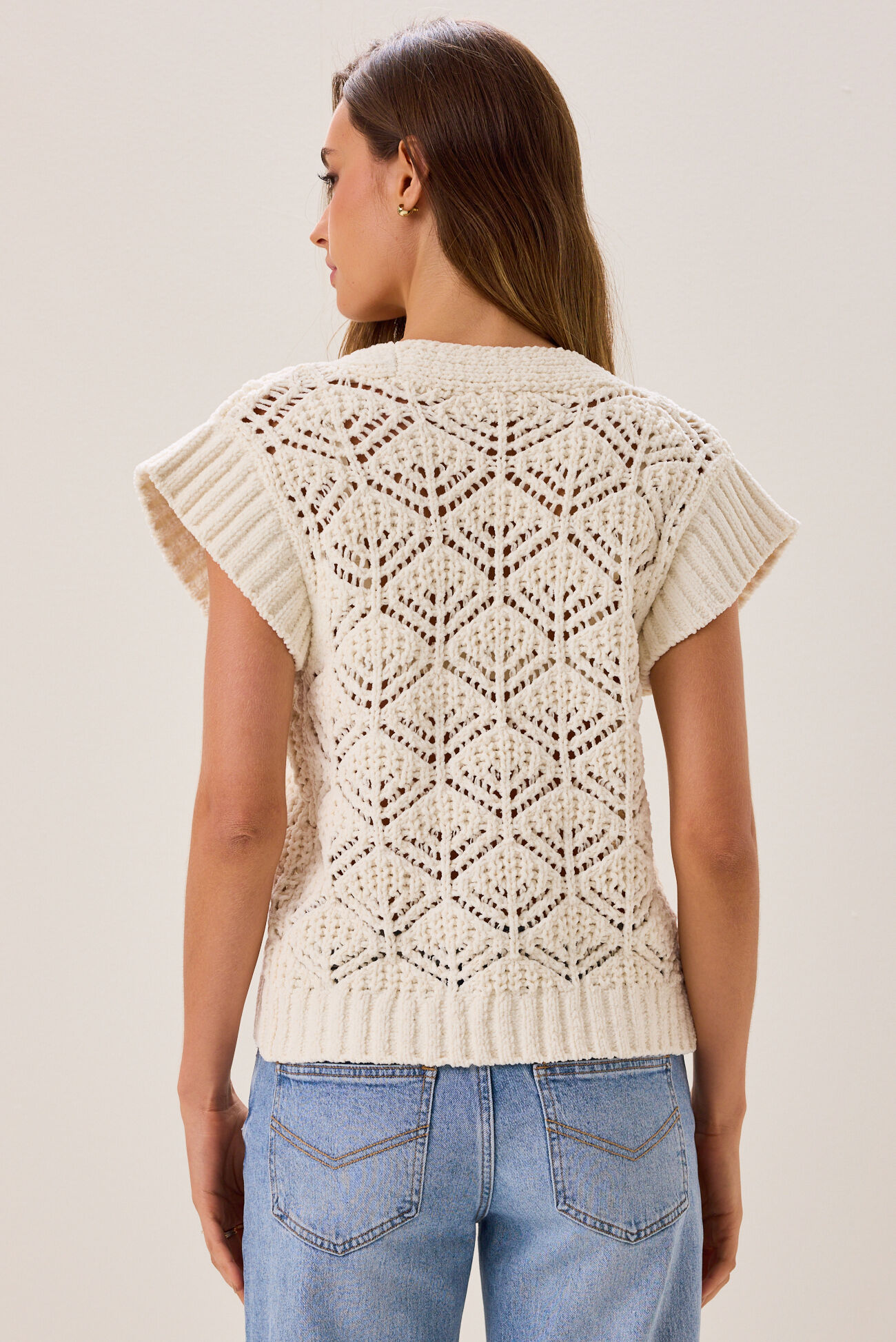 Jemma Chenille Tie Front Sweater