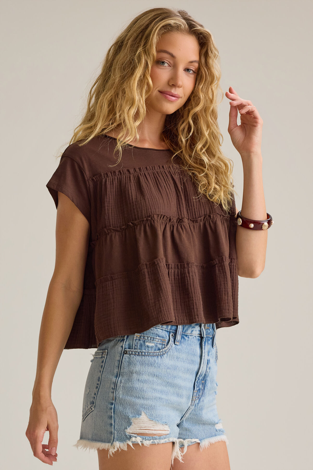 Felicity Tiered Babydoll Top