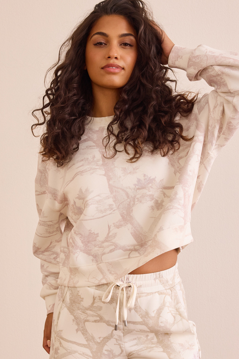 Precious Camo Crew Neck Top