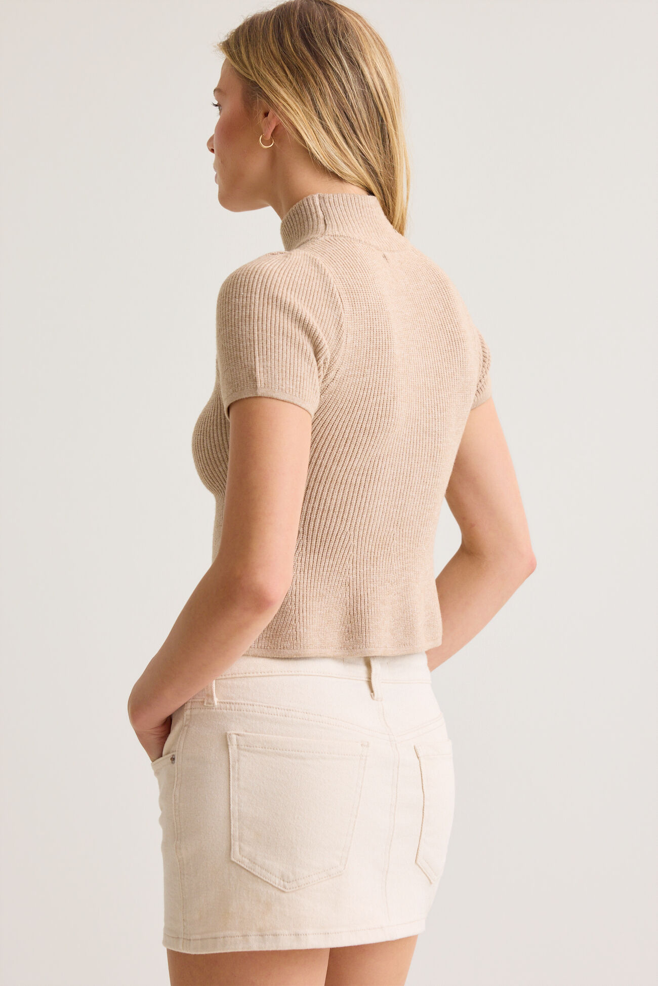 Noria Mock Neck Fitted Sweater