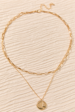 Hammered Coin Layer Necklace - Altar'd State - 