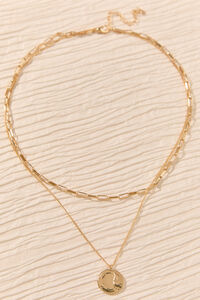 Hammered Coin Layer Necklace Detail 3 - Altar'd State
