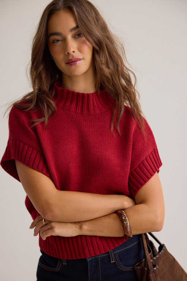 Thalia Mock Neck Sweater Detail 2 - Altar'd State