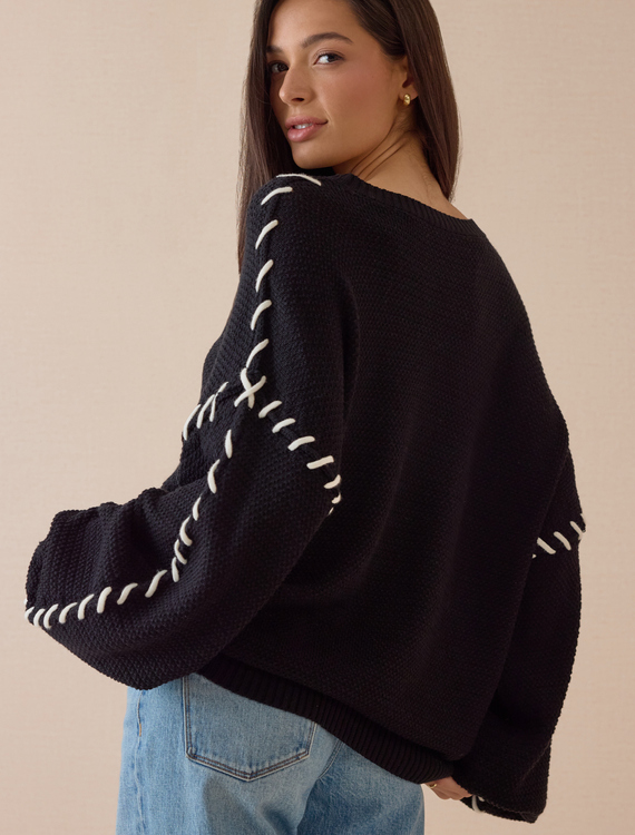 Hassie Stitch Sweater Detail 7 - Altar'd State
