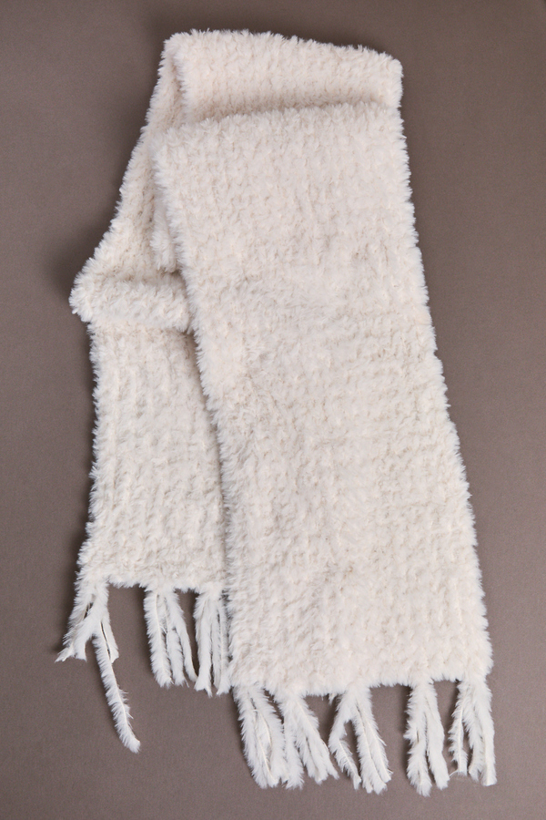 Midnight Trim Fuzzy Scarf - Altar'd State