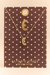 18k Gold E Bubble Monogram Necklace - Altar'd State