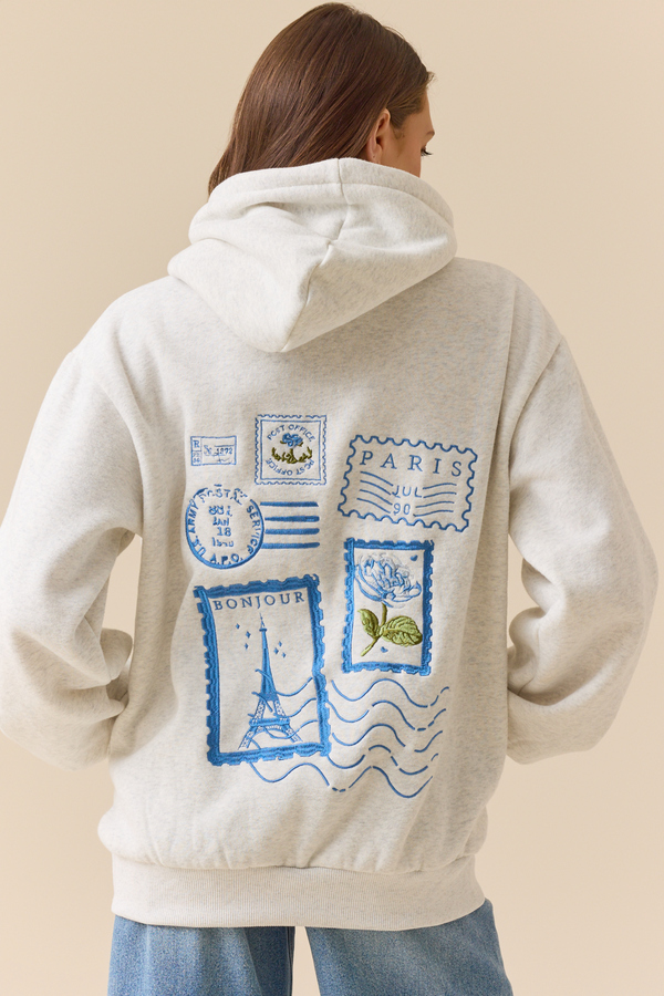 Meet Me In Paris Hoodie Detail 2 - Altar'd State