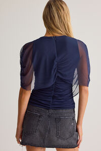 Kael Mesh Shawl Wrap Top Detail 4 - Altar'd State