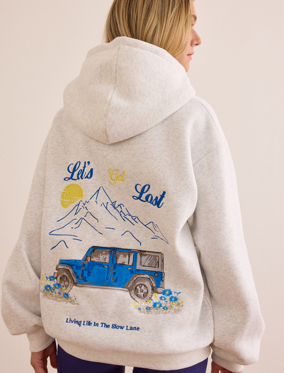 Let's Get Lost Hoodie Detail 1 - Altar'd State