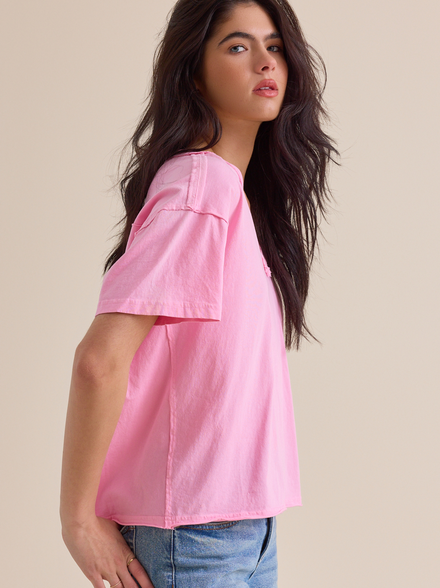 Bristol Oversized Tee in Pink | Altar'd State