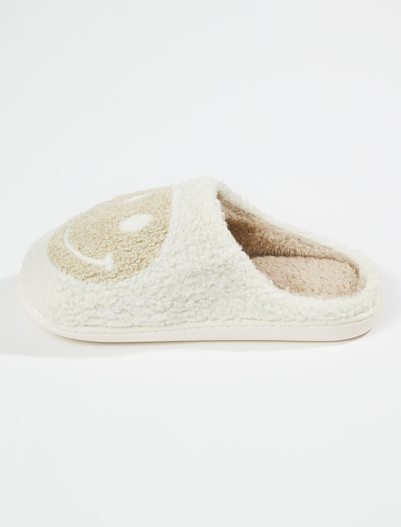 Smiley Face Cozy Slippers Detail 3 - Altar'd State