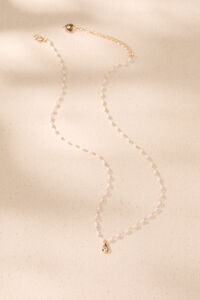 Ivory Blossom Teardrop Necklace Detail 2 - Altar'd State