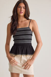 Krista Smocked Shell Tank Detail 4 - Altar'd State