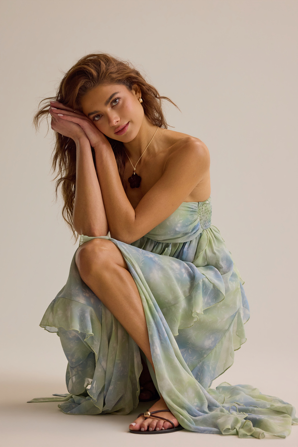 Harvey Ruffle Maxi Dress Detail 7 - Altar'd State