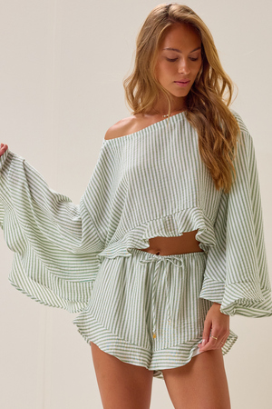 Elliann Stripe Shorts - Altar'd State - 