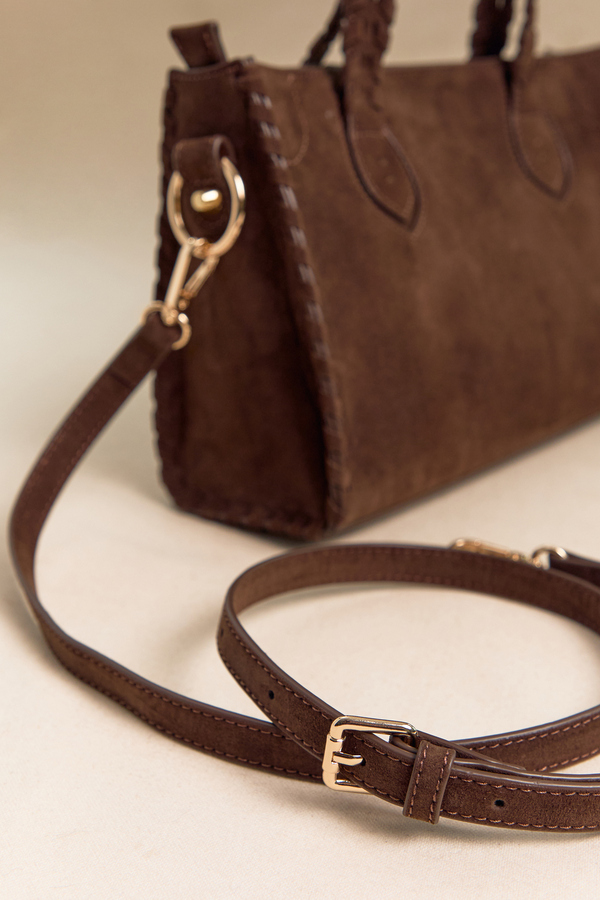 Braided Suede Crossbody Bag Detail 3 - Altar'd State