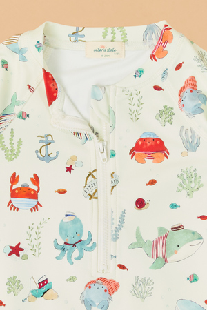 Sailor Sea Romper Swimsuit - Altar'd State - 
