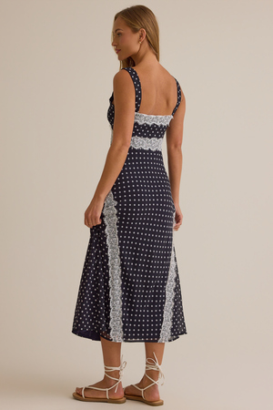 Chelsea Lace Trim Midi Dress - Altar'd State
