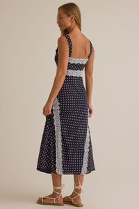 Chelsea Lace Trim Midi Dress Detail 6 - Altar'd State