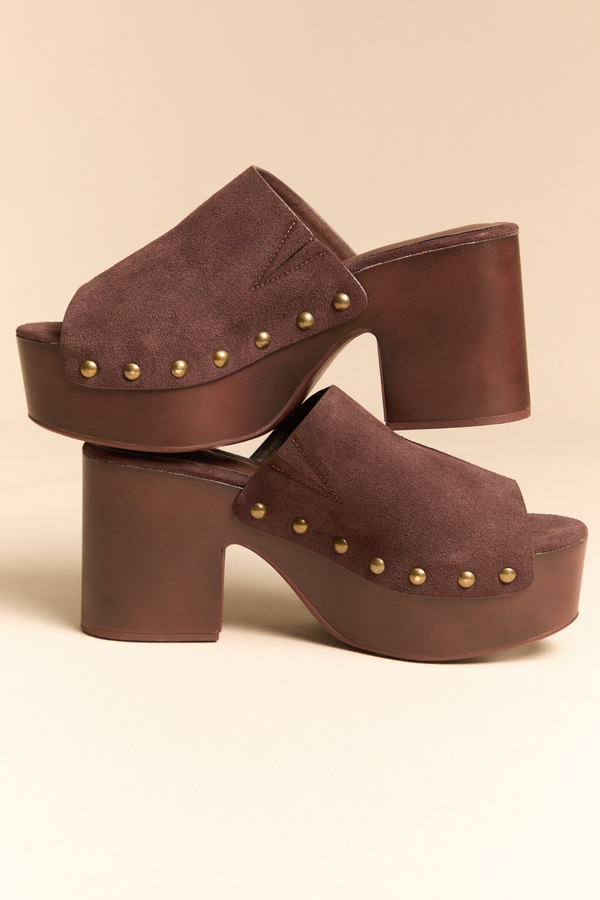 Hayden Suede Grommet Wood Heel - Altar'd State