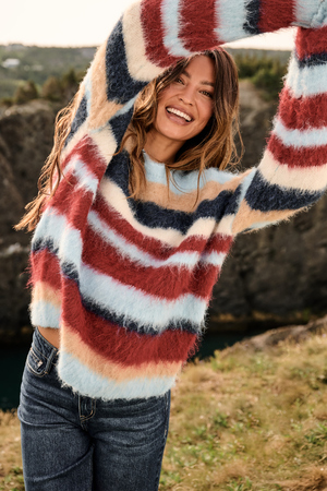 Hazel Striped Sweater - Altar'd State