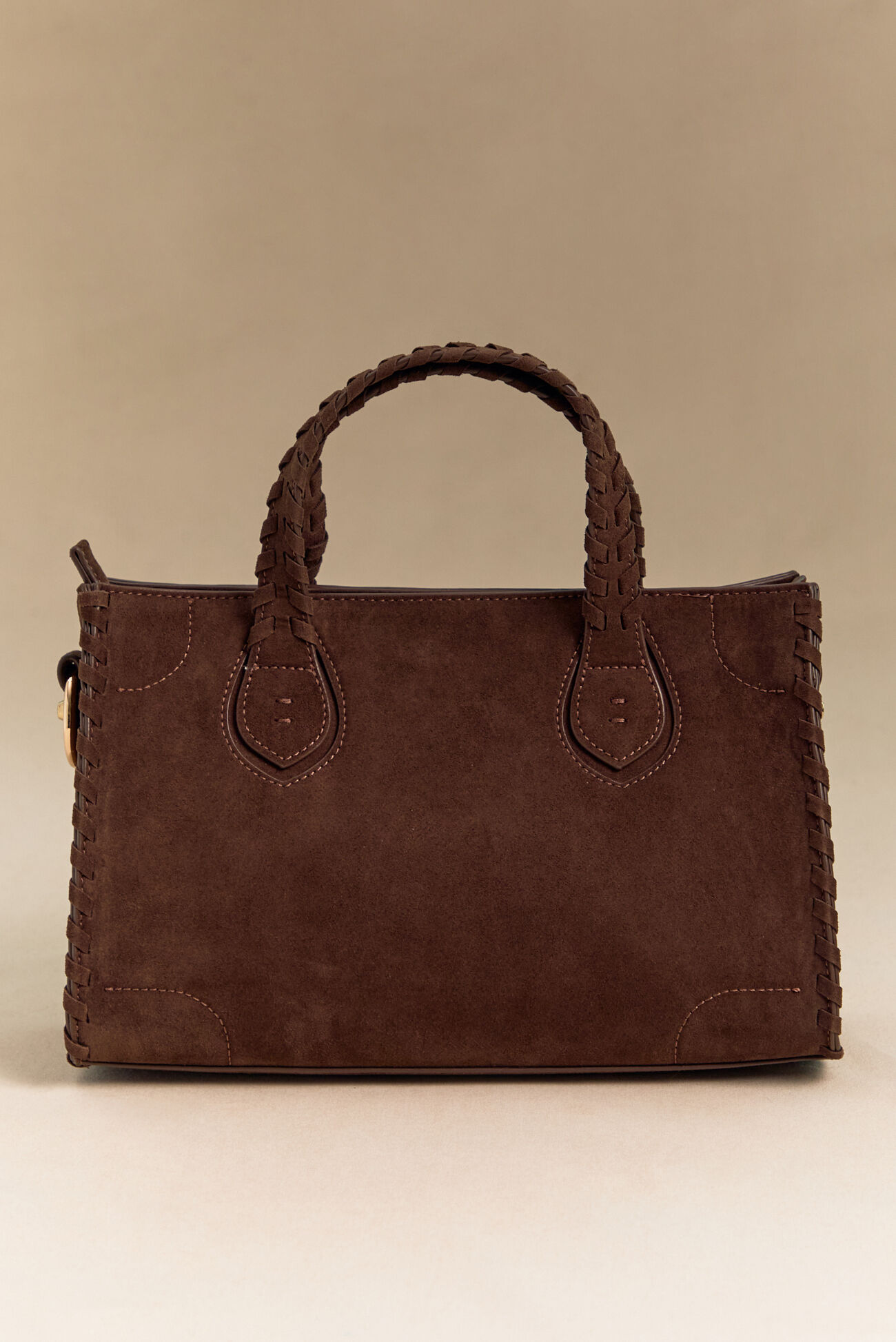 Braided Suede Crossbody Bag