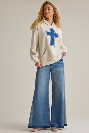 Denim Cross Hoodie - Altar'd State - 