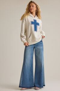 Denim Cross Hoodie - Altar'd State