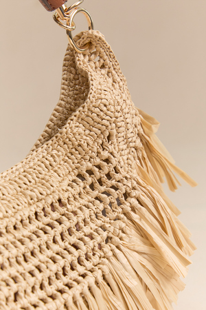 Amarilis Fringe Straw Shoulder Bag - Altar'd State