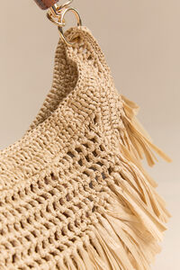 Amarilis Fringe Straw Shoulder Bag Detail 3 - Altar'd State