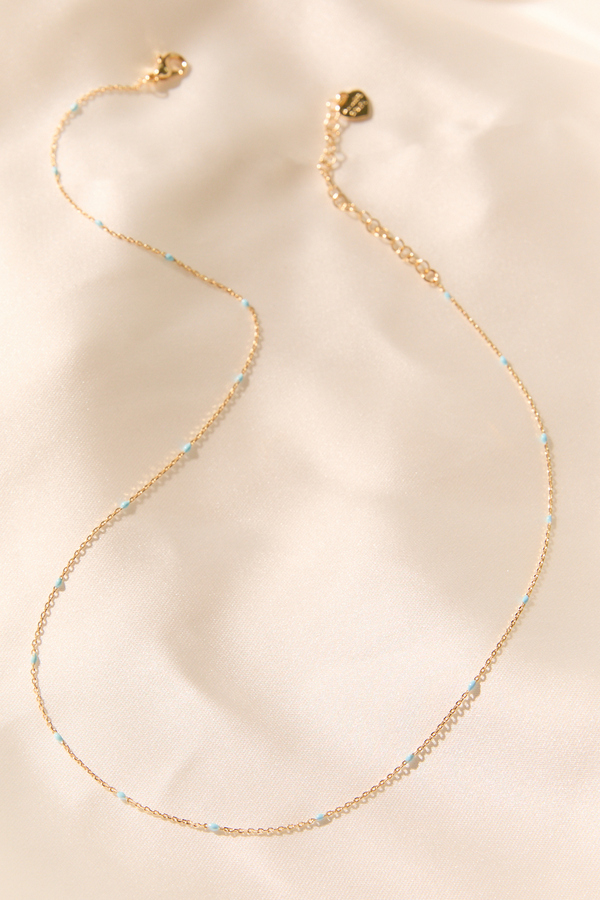 Kendall Blue Dot Necklace - Altar'd State