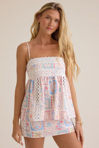 Luciana Printed Top Detail 2 - Altar'd State