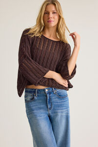 Alexis Knit Boxy Tee Detail 2 - Altar'd State