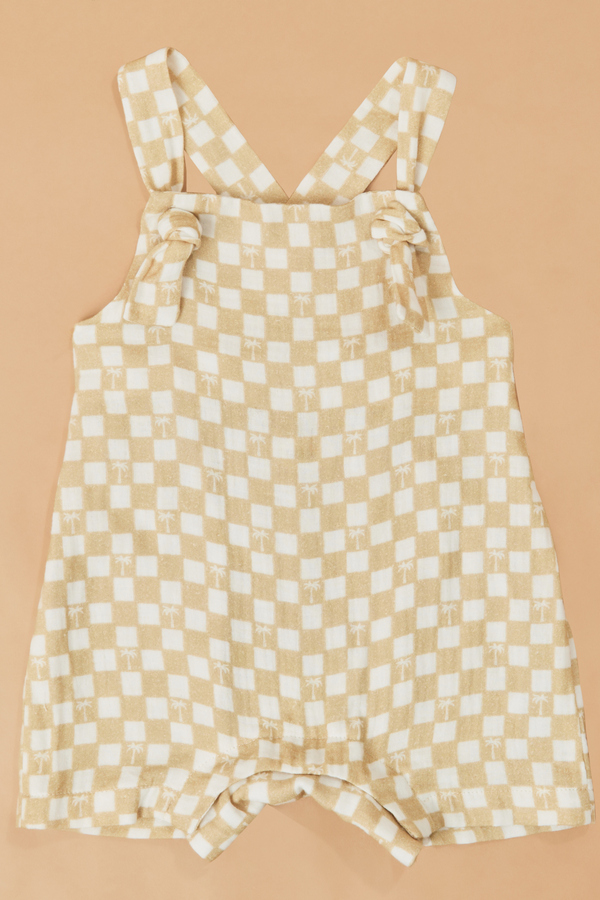 Palm Check Knot Shortall Detail 2 - Altar'd State