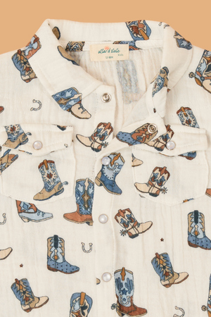 Buckaroo Boots Muslin Shirt - Altar'd State - 