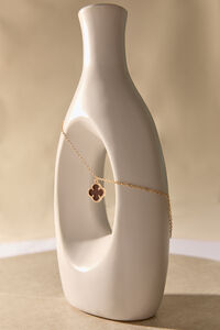 Dainty Brown Clover Necklace Detail 3 - Altar'd State