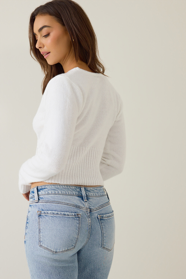 Ciela Wrap Button Side Sweater Detail 5 - Altar'd State