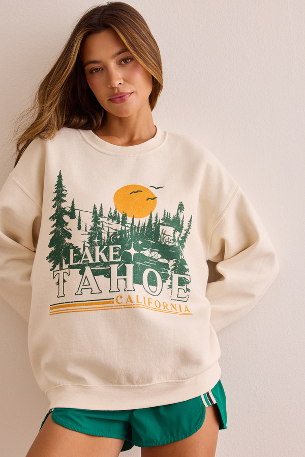 Lake Tahoe Oversized Sweatshirt Detail 2 - Altar'd State