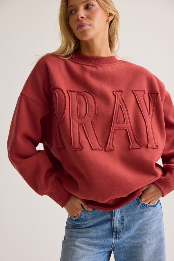 Pray Applique Pullover - Altar'd State