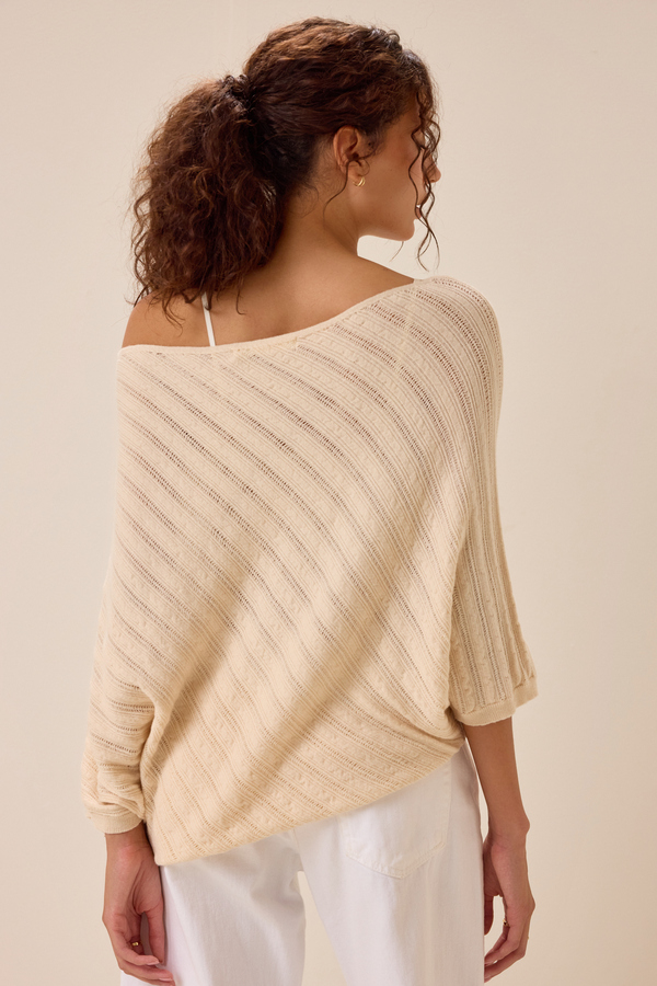 Jensen Textured Sweater Poncho Detail 5 - Altar'd State