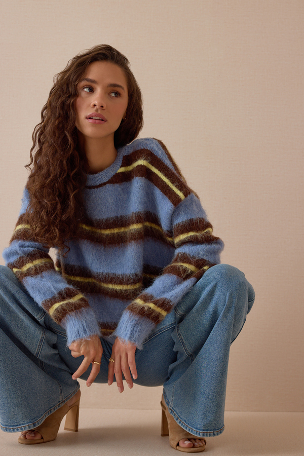 Cathy Striped Sweater Detail 4 - Altar'd State