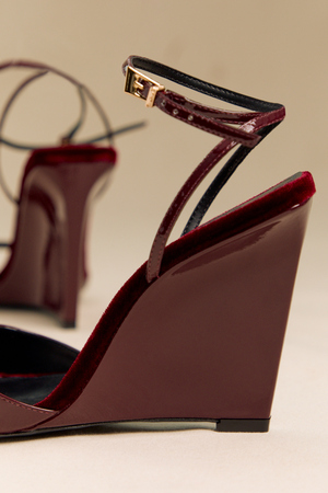Elodie Velvet Wedge by Schutz - Altar'd State - 