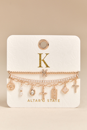 K Charm Bracelet Set - Altar'd State