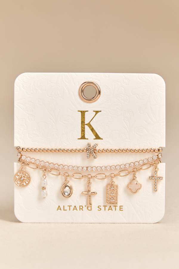 K Charm Bracelet Set - Altar'd State