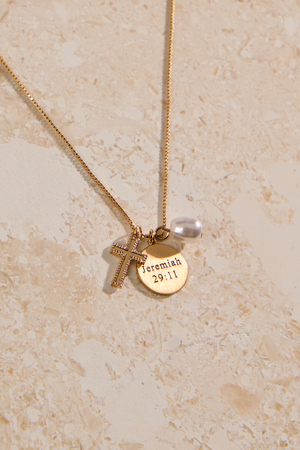 Jeremiah 29:11 Cross Necklace - Altar'd State - 