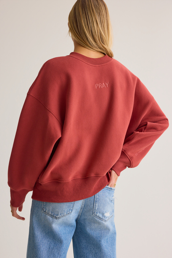 Pray Applique Pullover Detail 3 - Altar'd State