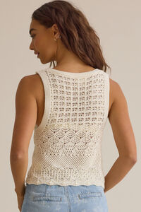 Tyra Crochet Vest in Cream│Altar'd State