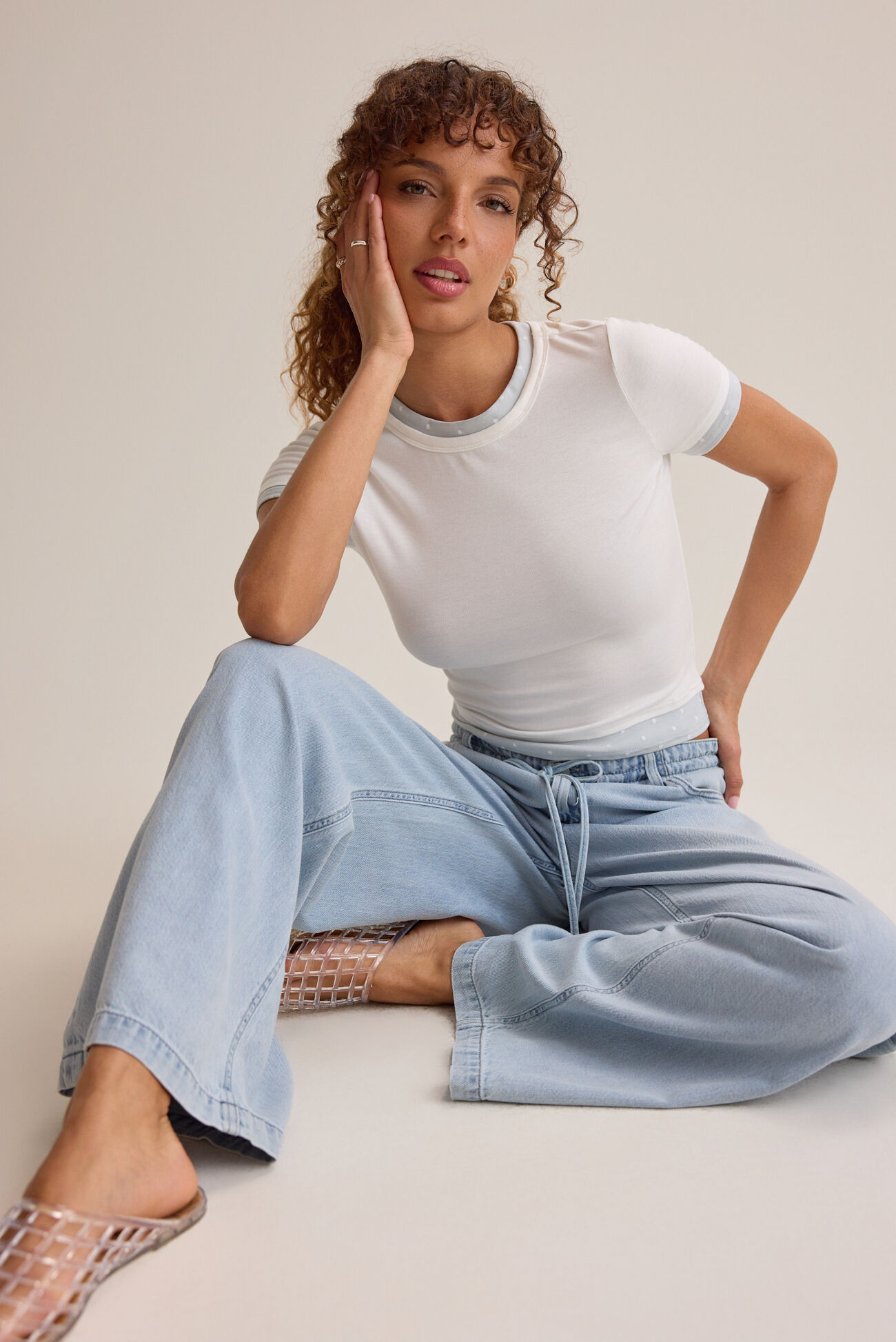 Olivia Double Layer Dot Tee