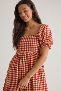 Clementine Gingham Mama Dress Detail 5 - Altar'd State