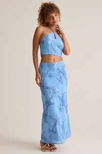 Audrey Floral Maxi Skirt Detail 3 - Altar'd State